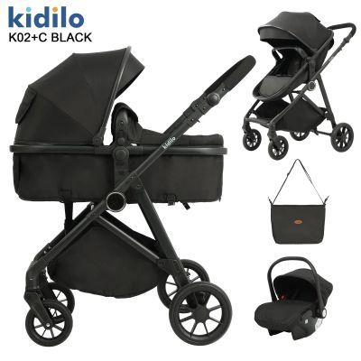 Kidilo K02+C Karrocë për Fëmijë 3 në 1